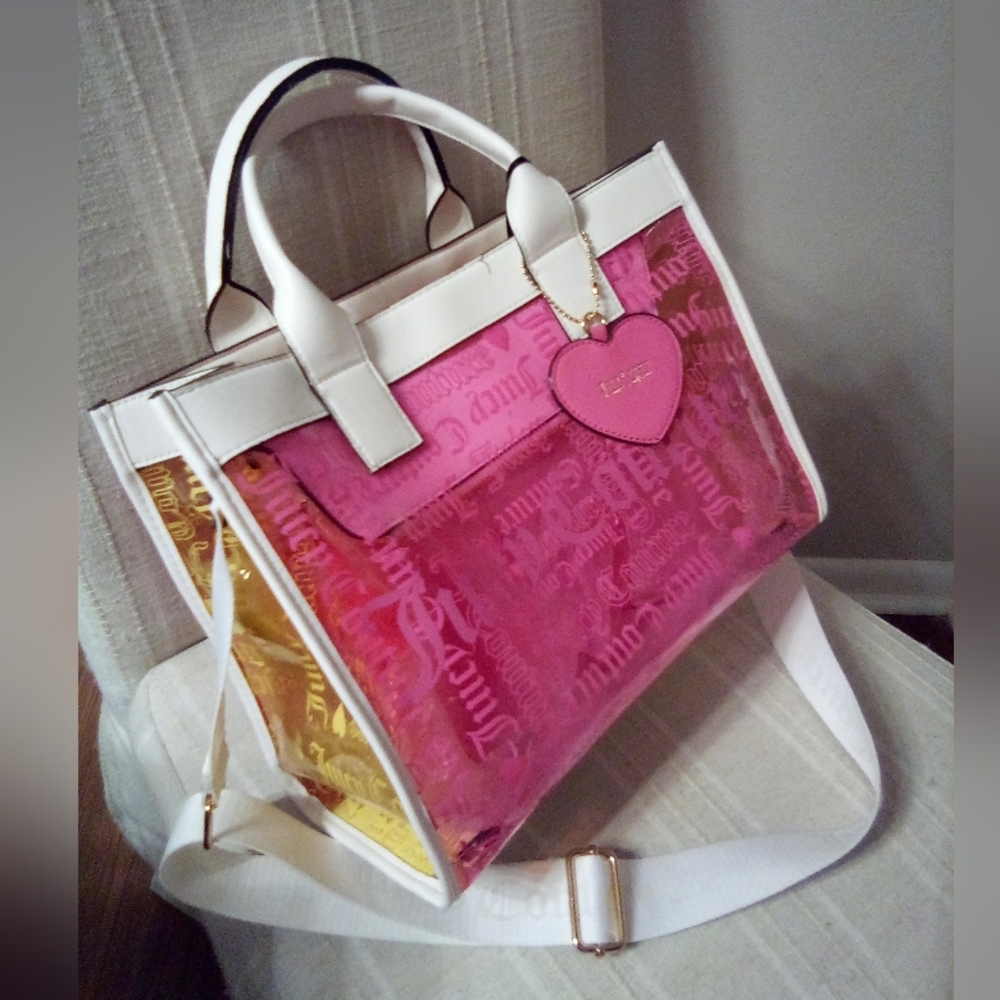 Juicy Couture Trendy Transparent Multicolored Tote Bag